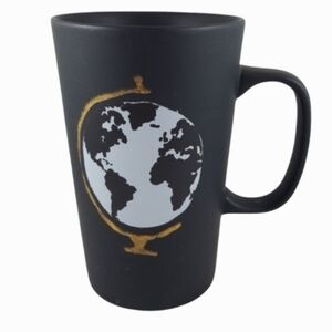 STARBUCKS Dot Mug World Globe on Matte Black 2015 (16 Fl. oz)